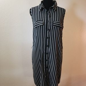 Japna sleeveless pinstripe dress